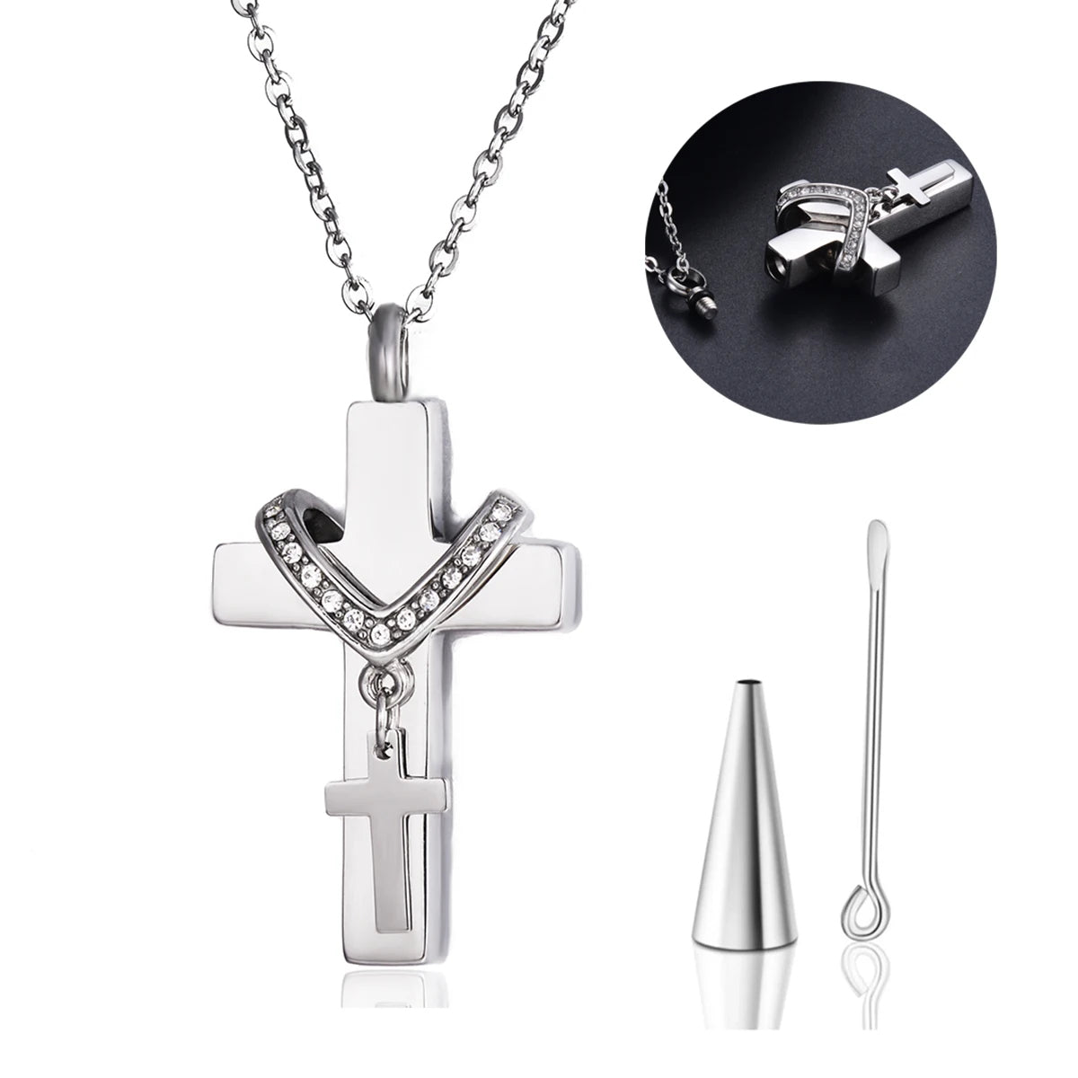 Dubbel kruis as-ketting