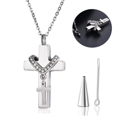 Dubbel kruis as-ketting