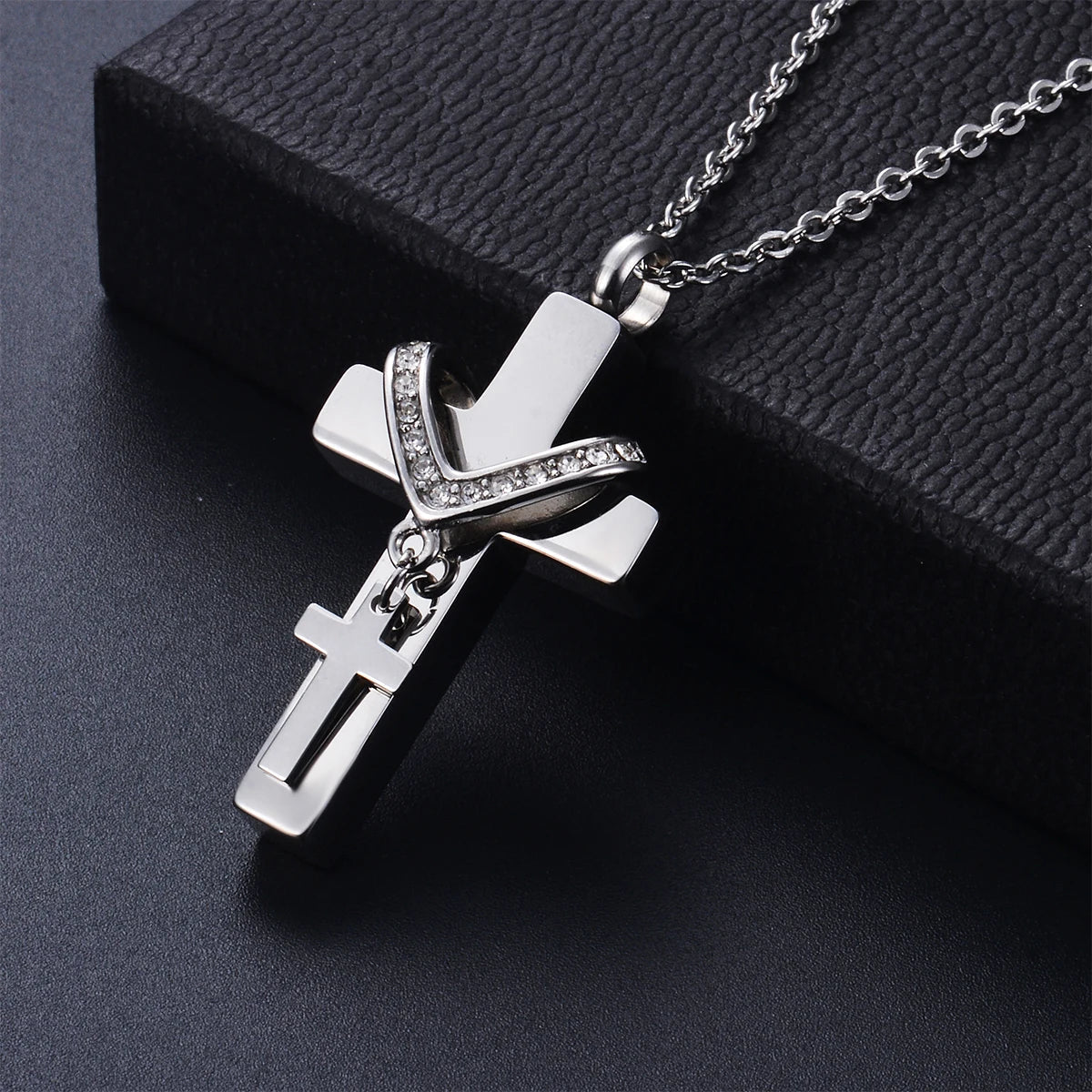 Dubbel kruis as-ketting