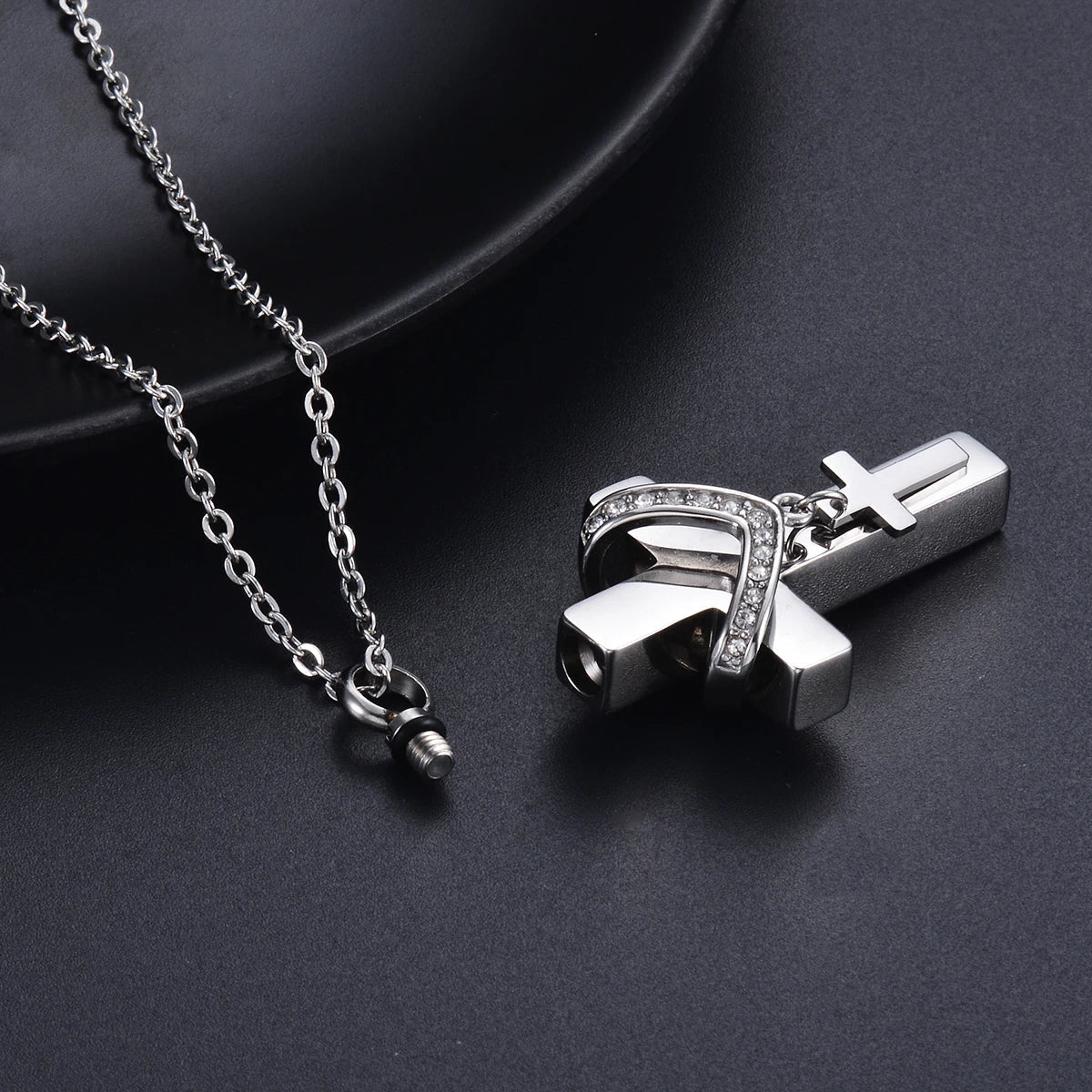Dubbel kruis as-ketting