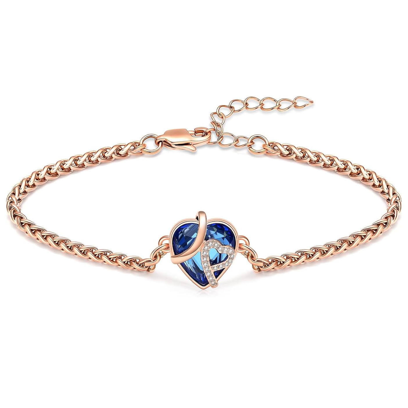 Kristallen hart as-armband