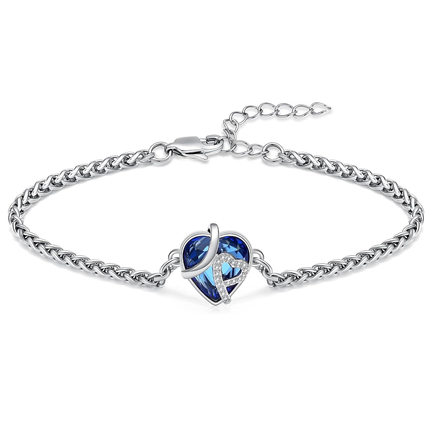 Kristallen hart as-armband