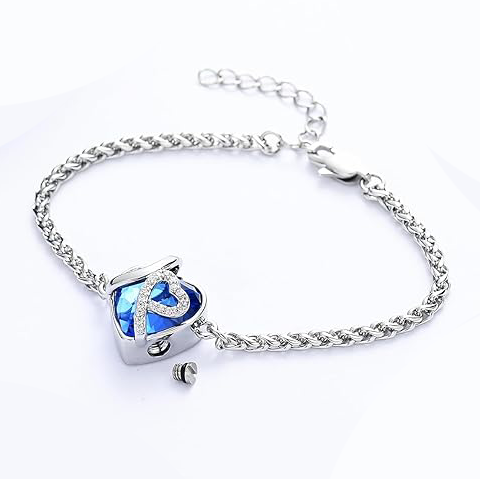 Kristallen hart as-armband