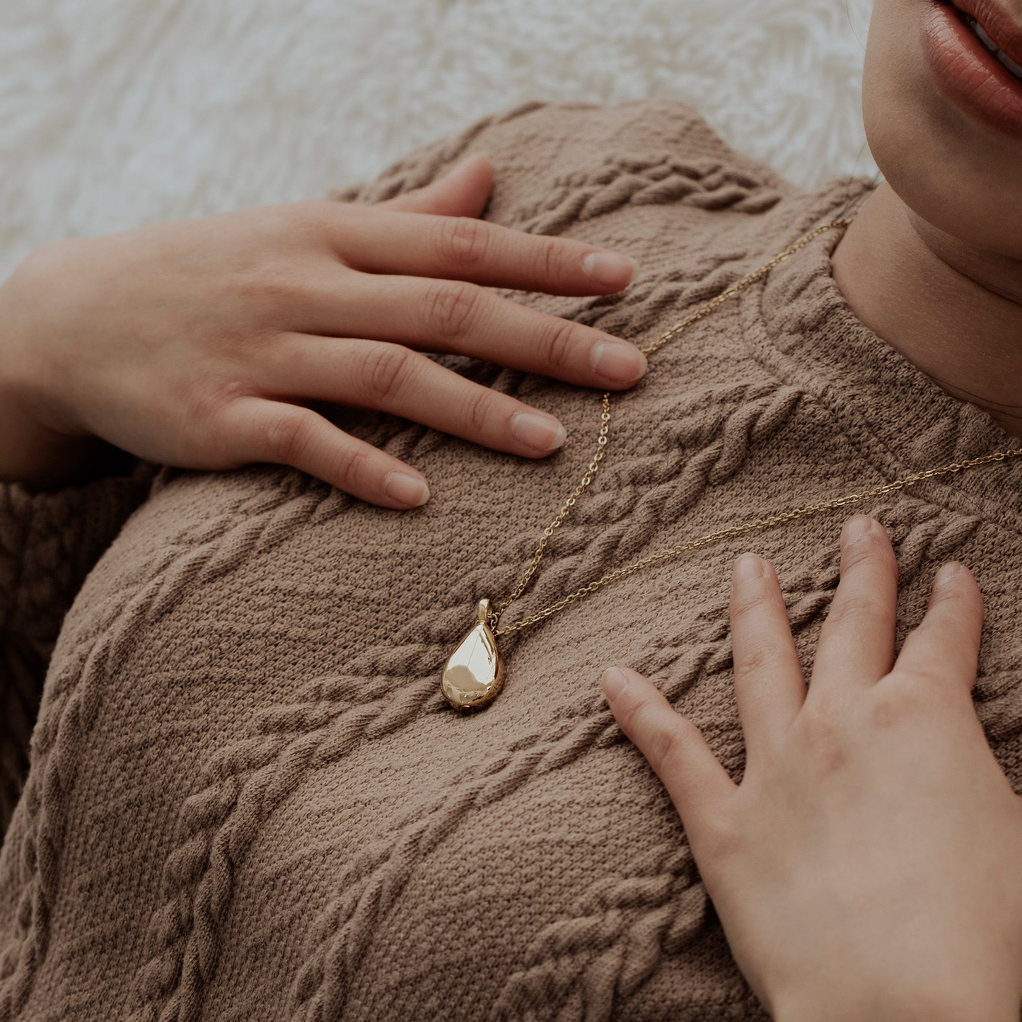Traanvormige as-ketting