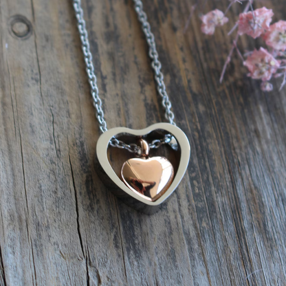 Dubbel hart as-ketting